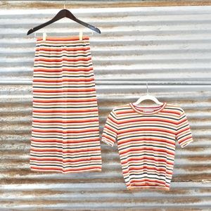 Multicolor 70’s inspired knit 2 piece.